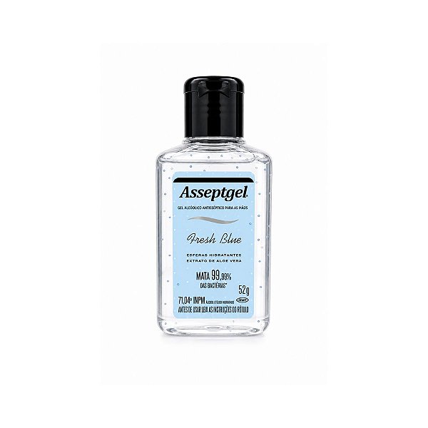 Gel Antisséptico Fresh Blue e Aloe Vera 52g Asseptgel Start