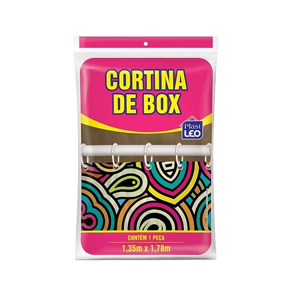 CORTINA PARA BOX ESTAMPADA 1,35 X 1,78 M PLASTLEO