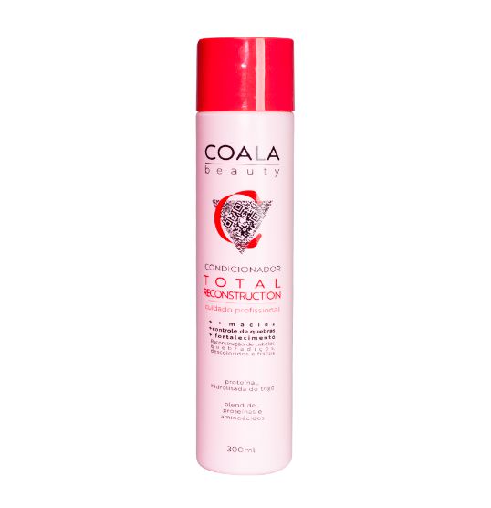 CONDICIONADOR TOTAL RECONSTRUCTION - FORTALECIMENTO E RECONSTRUÇÃO 300ML - COALA BEAUTY