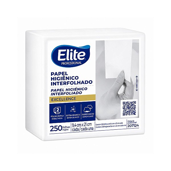 Papel Higienico Interfolhado Cai Cai Elite Excellence F.DUPLA 250 Folhas
