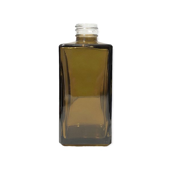 VIDRO SQUARE 250ML MARROM AMBALIZADO (SEM VALVULA)
