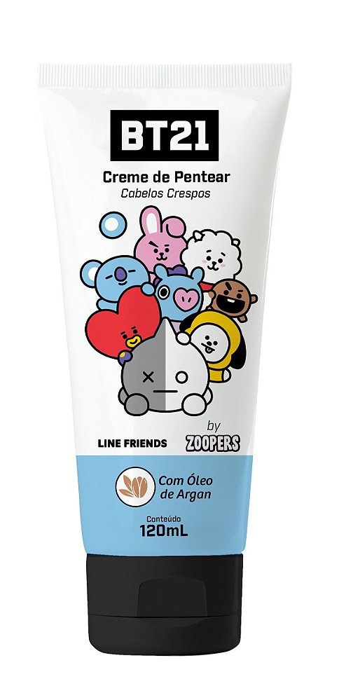 CREME DE PENTEAR BT21 BY ZOOPERS CABELOS CRESPOS 120ML