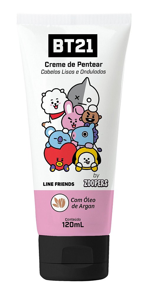 CREME DE PENTEAR BT21 BY ZOOPERS CABELOS LISOS E ONDULADOS 120ML