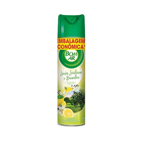DESODORIZANTE AERO BOM AR 360ML LIMAO SICILIANO E BAUNILHA