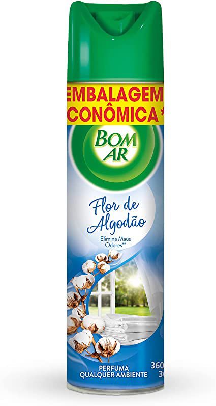 DESODORIZANTE BOM AR SPRAY 360ML FLOR DE ALGODAO