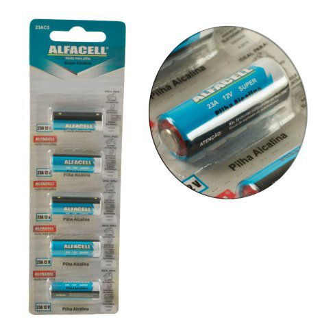 Pilha 12V Super Alcalina 23A Alfacell - 1unidade