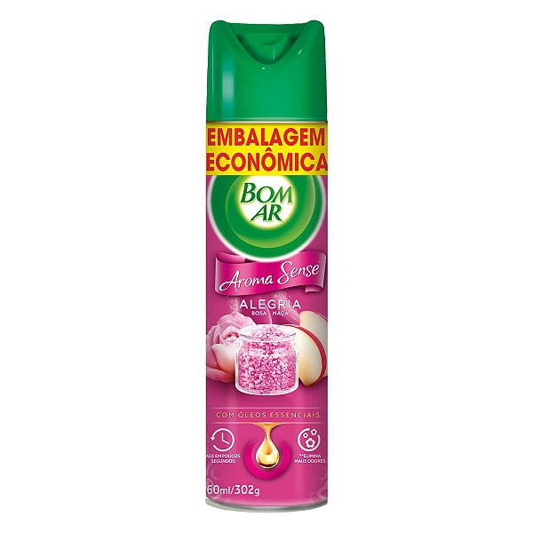 DESODORIZANTE BOM AR 360ML AROMA SENSE ALEGRIA