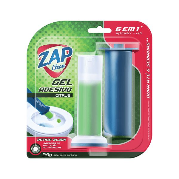 GEL SANITARIO ADESIVO ZAP CLEAN APARELHO CITRUS  38G