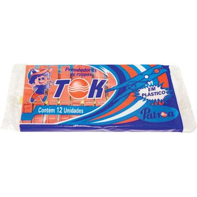 PREND.ROUPA TOK PLASTICO 12UN