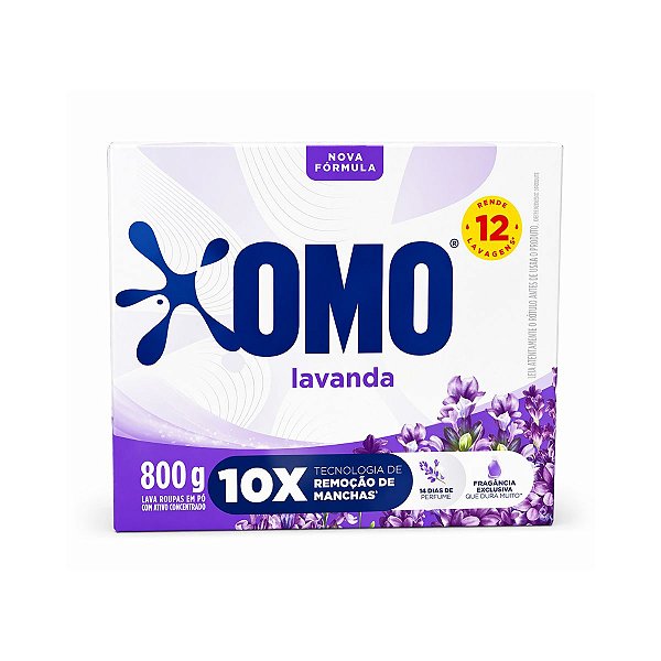 Sabão Em Pó OMO Lavanda 800g