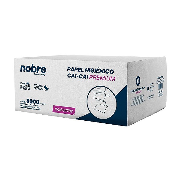 Papel Higiênico Cai Cai folha dupla– 9,5x20cm – c/8000fls – Nobre