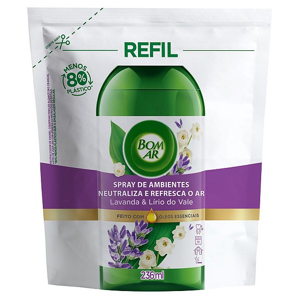 NEUTRALIZADOR DE ODORES PIMENTA-ROSA & CAPIM-LIMÃO BOM AR SACHÊ 236ML REFI