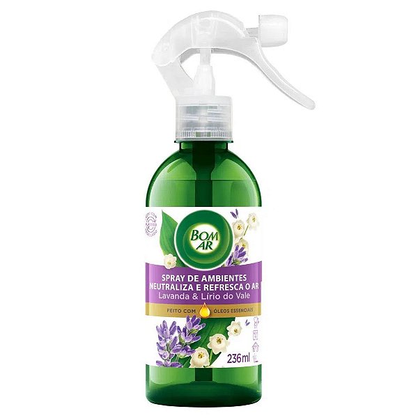 NEUTRALIZADOR DE ODORES SPRAY LAVANDA & LÍRIO DO VALE BOM AR FRASCO 236ML
