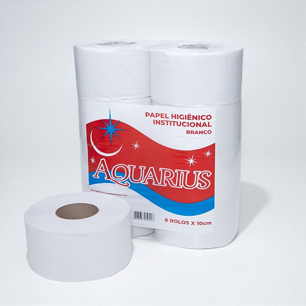 PAPEL HIGIENICO INSTITUCIONAL ROLAO BRANCO AQUARIUS 2 KILOS