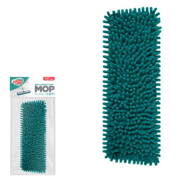 REFIL CHENILE PARA MOP PLANO 3 EM 1 FLASHLIMP
