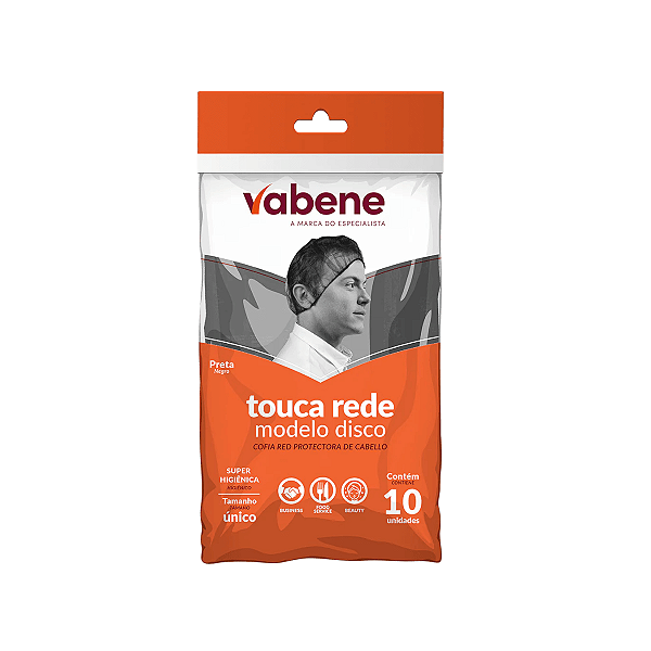 TOUCA REDE PRETA -10UN/PCT VABENE