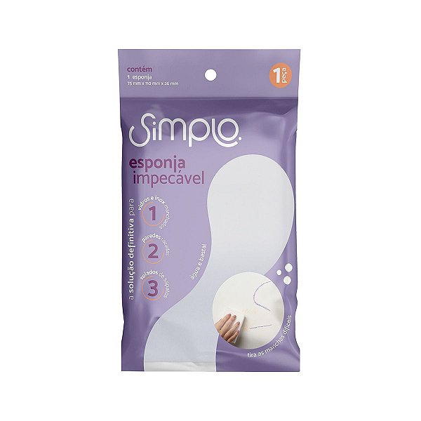 ESPONJA IMPECAVEL DE MELAMINA - SIMPLO BRANCO