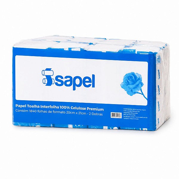 Papel Toalha Interfolha 100% Celulose C/1840 Folhas Isapel