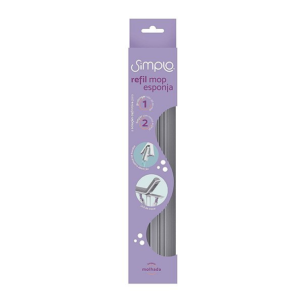 REFIL PARA MOP ESPONJA ALTA ABSORCAO - SIMPLO CINZA