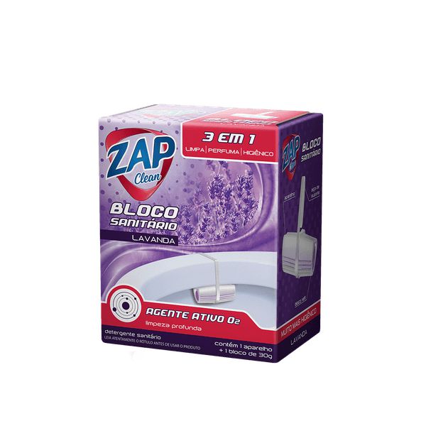 APARELHO SANITARIO ZAP CLEAN LAVANDA 30G