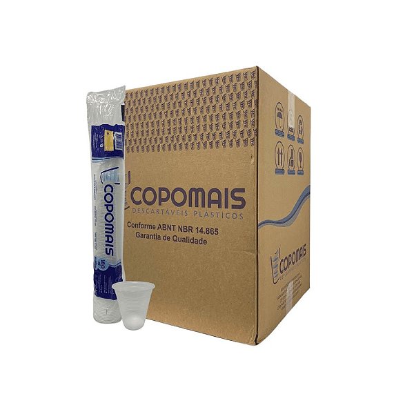 CAIXA COPO 180ML COPOMAIS TRANSPARENTE PS 2500 UN