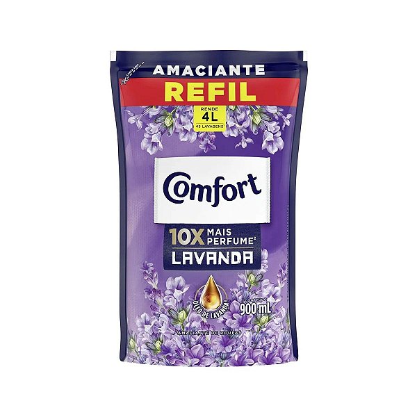 Refil Amaciante de Roupas Concentrado Lavanda 900ml Comfort