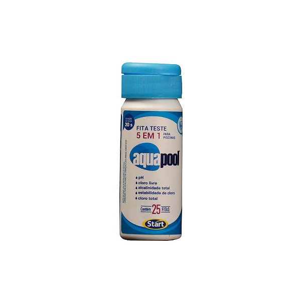 AQUAPOOL FITA TESTE 5 ANALISES - 25 UNIDADES