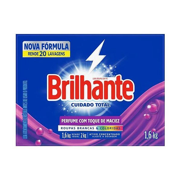 SABAO EM PO BRILHANTE 1.6KG CAIXA CUIDADO TOTAL