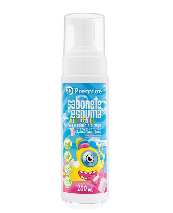 Sabonete Espuma Kids Chiclete Tutti-Frutti 200ml PREMISSE