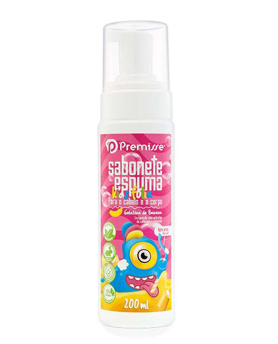 Sabonete Espuma Kids Gelatina de Banana 200ml PREMISSE