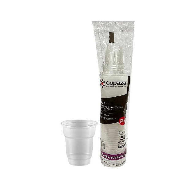 COPO 180ML COPAZA SUNDAE LISO TRANSLUCIDO PS 50UN