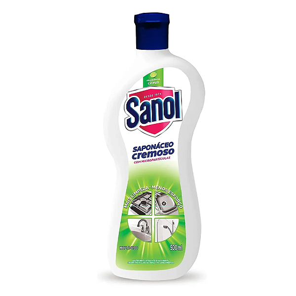 LIMPADOR MULTIUSO SAPONACEO SANOL CREMOSO CITRUS 500ML