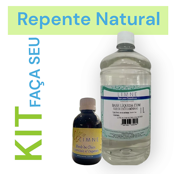 KIT FAÇA SEU REPELENTE NATURAL - BASE LIQUIDA 1L + BLEND DE ÓLEOS LIMNE