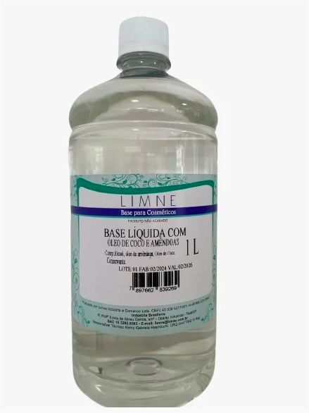 BASE LIQUIDA COM OLEO DE COCO E AMENDOAS 1L LIMNE