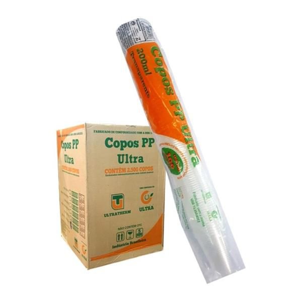 COPO PCT 200ML ULTRA PP C/100UN TRANSPARENTE