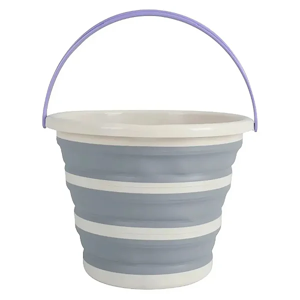 BALDE DOBRAVEL DE PLASTICO 10 LITROS - SIMPLO BRANCO