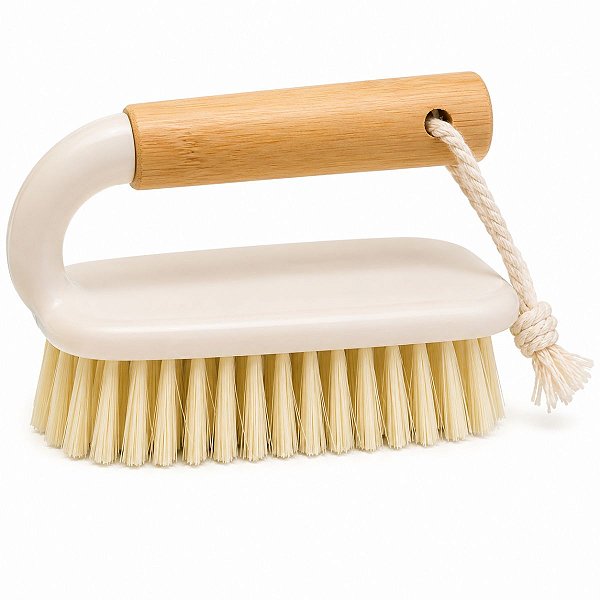 Escova de Limpeza Multiuso com Cabo de Bambu Off White Oikos