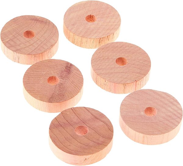 KIT DE 6 ANEIS ANTIMOFO DE CEDRO - OIKOS NATURAL  Ean :7898673984801