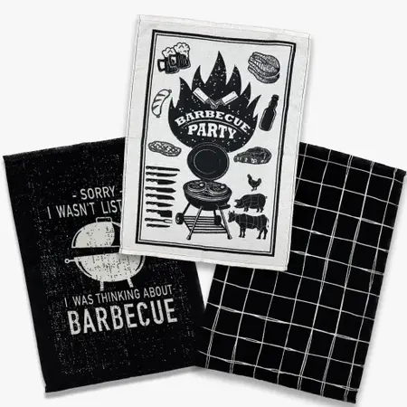 Pano de prato felpudo estampado DOHLER 45cm x 65cm - BARBECUE PARTY - 1un