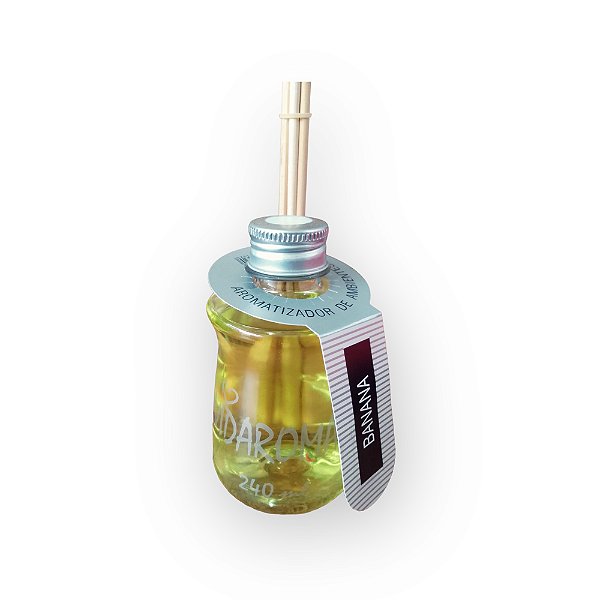 DIFUSOR DE AMBIENTES (VARETAS) BANANA 240ML VIDAROMAS