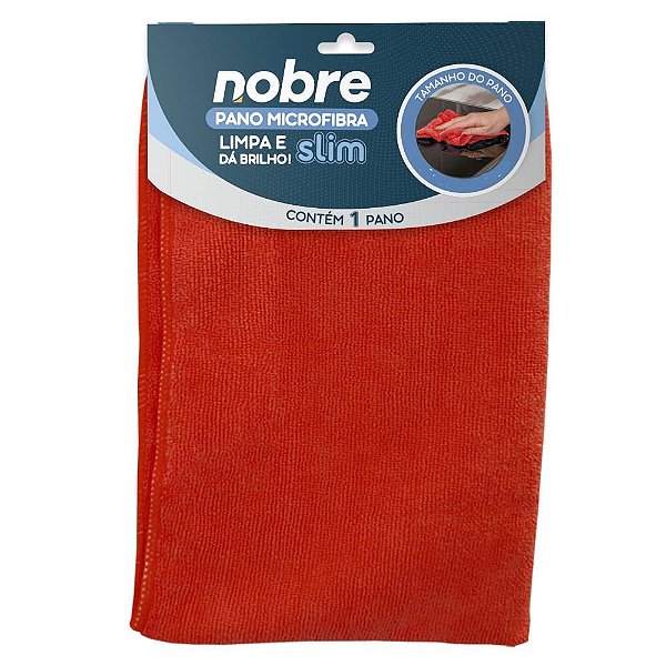 Pano de microfibra 40x60cm 1un vermelho Slim - Nobre