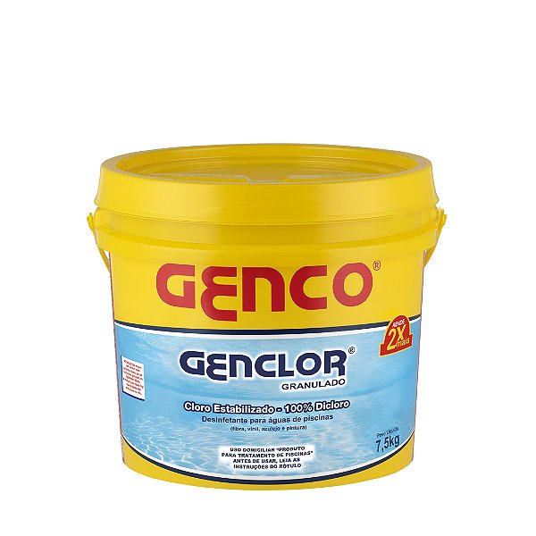 BALDE 7,5KG GENCLOR® CLORO GRANULADO ESTABILIZADO GENCO