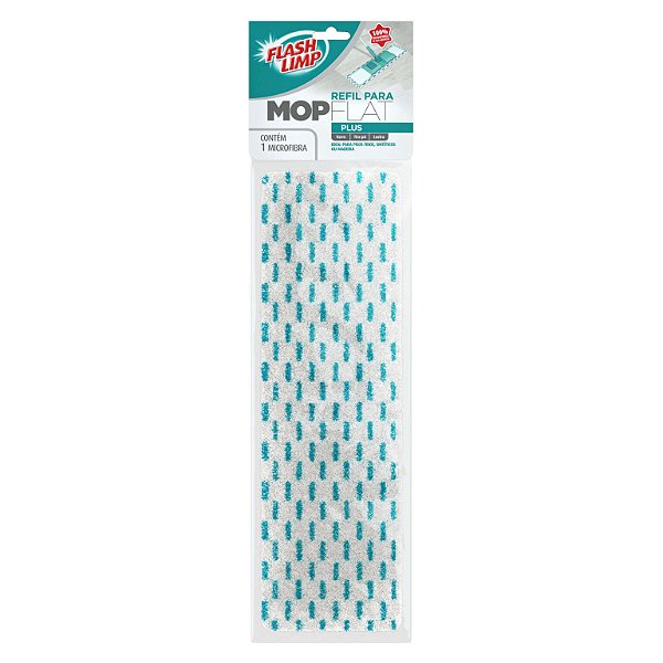 Refil para Mop Flat Microfibra Plus FlashLimp