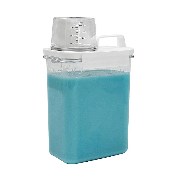 PORTA SABÃO OU AMACIANTE COM COPO MEDIDOR 1800ML - OIKOS