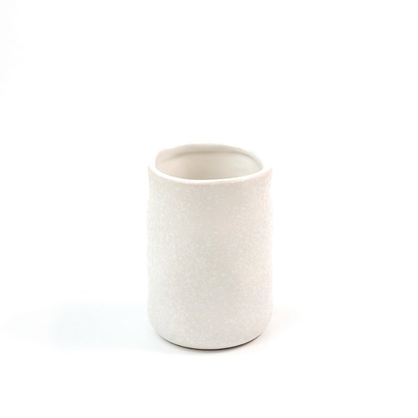 PORTA OBJETOS DE CERAMICA BRANCO  OIKOS