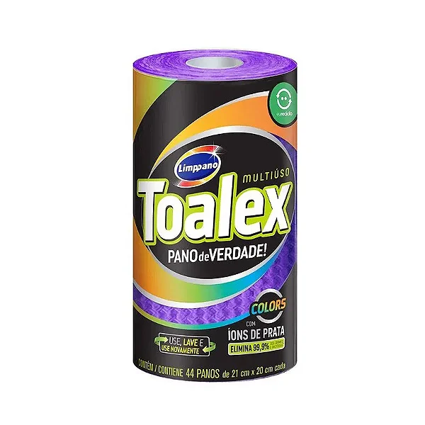 TOALEX COLORS ROXO 44 PANOS MULTIUSO LIMPPANO