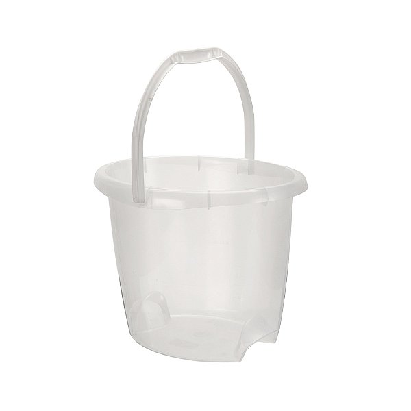 BALDE OVAL GRADUADO 8 LTS TRANSPARENTE PLASNEW