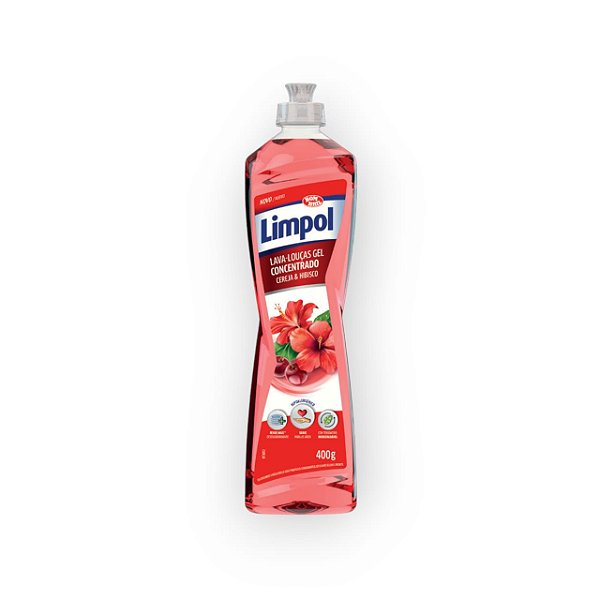 DETERGENTE LIMPOL GEL CEREJA E HIBISCO 400G