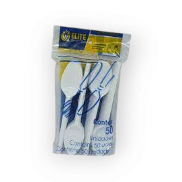 COLHER SOBREMESA 50UN ELITEPLASTIC