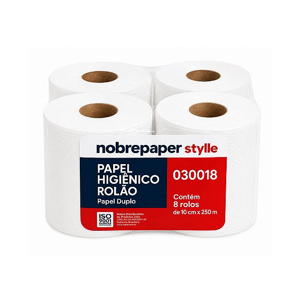 Papel Higienico 10x250 8 ROLOS STYLE FSC Nobrepaper